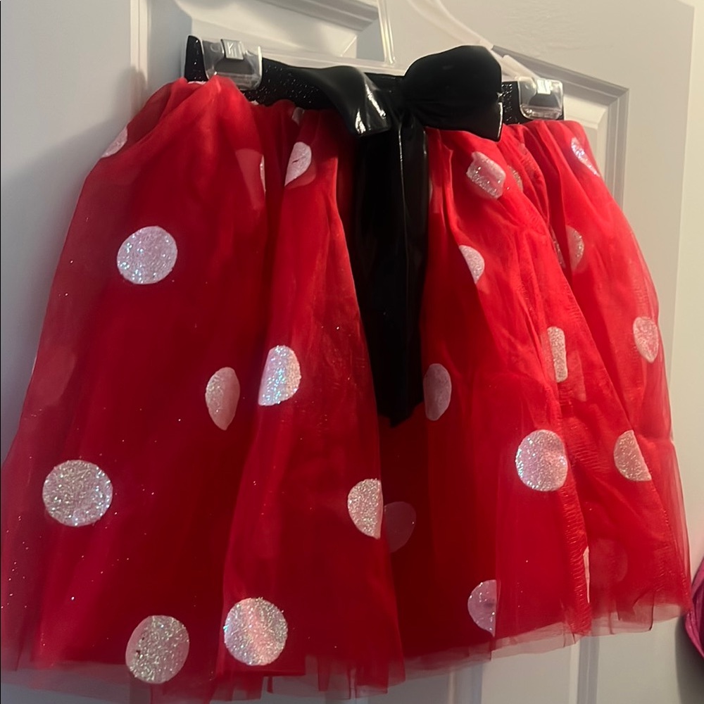 Disney Red and Black Polka Dot Skirt